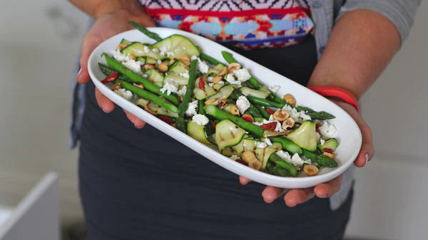 A Festive Salad of Zucchini, Asparagus & Hazelnut