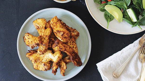 10 Minute Spicy Baked Chicken Strips