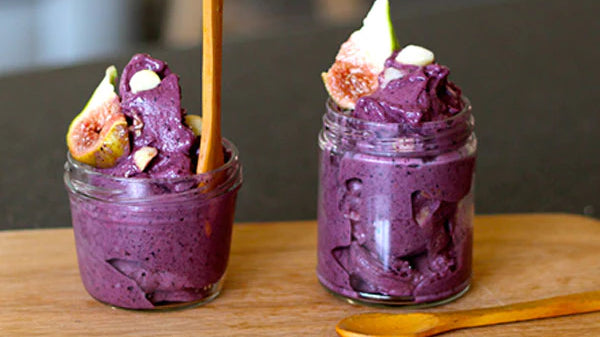 Berry Delicious 'Ice-Cream' with Macadamia Crunch