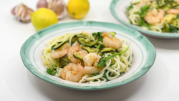Chilli Prawn, Zucchini and Rocket Pasta