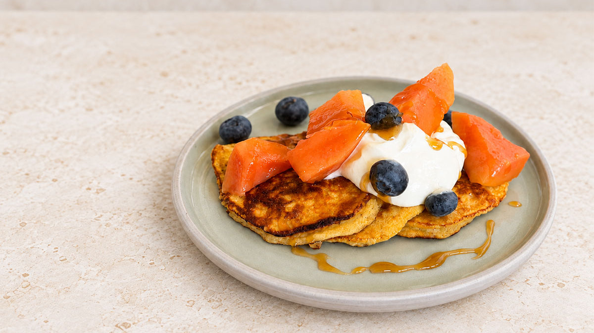 Creamy Vanilla Goat Whey Pancakes