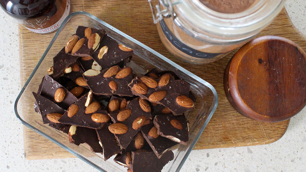Dark Chocolate with Roasted Almonds and Sea Salt