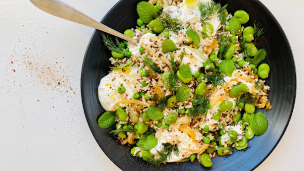 Epic Spring Salad With Broad Beans, Mint & Yoghurt