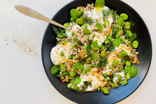 Epic Spring Salad With Broad Beans, Mint & Yoghurt