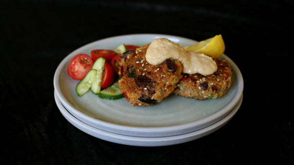 Mediterranean Inspired Salmon & Quinoa Fish Cakes