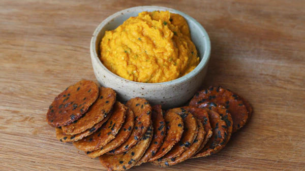 A Miso-Glazed Rice Cracker