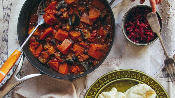 Sweet Eggplant & Pumpkin Indian Curry