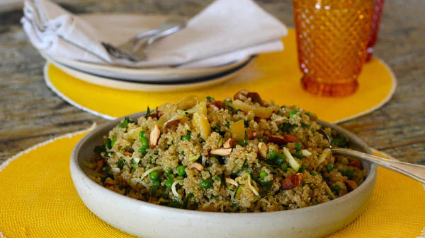 Quinoa Salad with Zucchini, Peas and Preserved Lemon