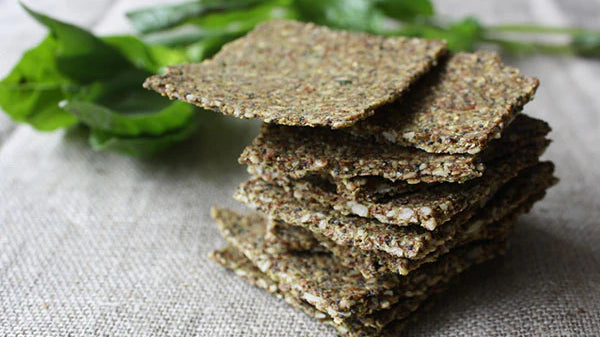 Raw Mixed Seed and Herb Crackers