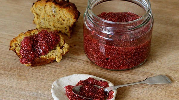 Raw Raspberry and Vanilla Chia Jam
