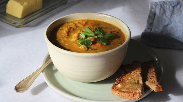 Red Lentil, Cannellini Bean and Vegetable Soup
