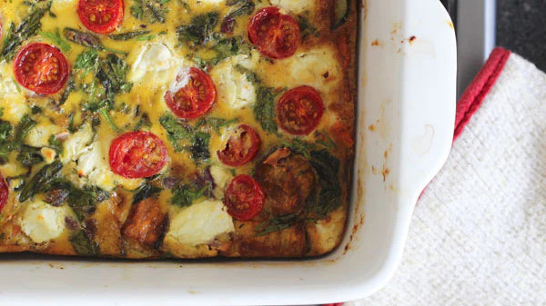 Roast Vegetable Frittata with Goats Cheese