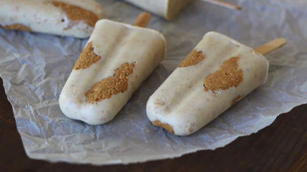 Salted Crunchy Peanut Butter & Banana Popsicles