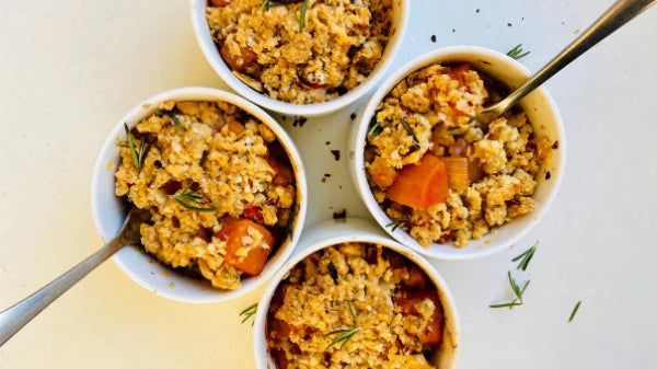 Sweet Potato & Rosemary Savoury Crumble