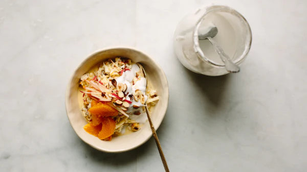 Orange, Hazelnut + Coconut Bircher Muesli