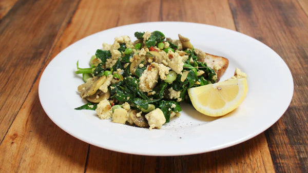 Spring Vegetable Tofu Scramble