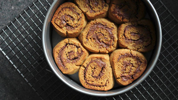 Vegan Chocolate Nut Butter Scrolls