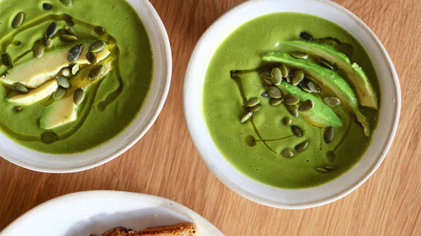 Very Green Soup with Lemon and Chilli