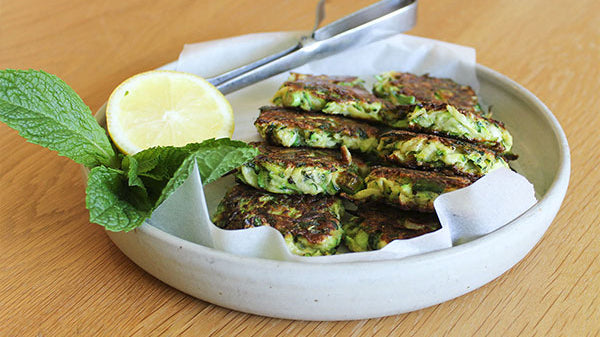 Zucchini and Mint Fritters with Lemon Zest