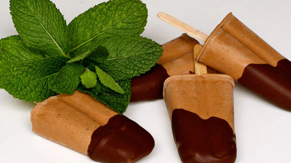 Choc-mint and Banana Popsicles
