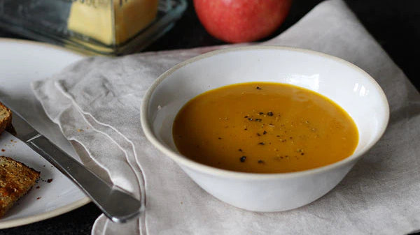 Coconut Roasted Pumpkin and Apple Soup