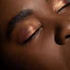 Model wearing Aleph Hybrid Eye Pigment - Meteorite