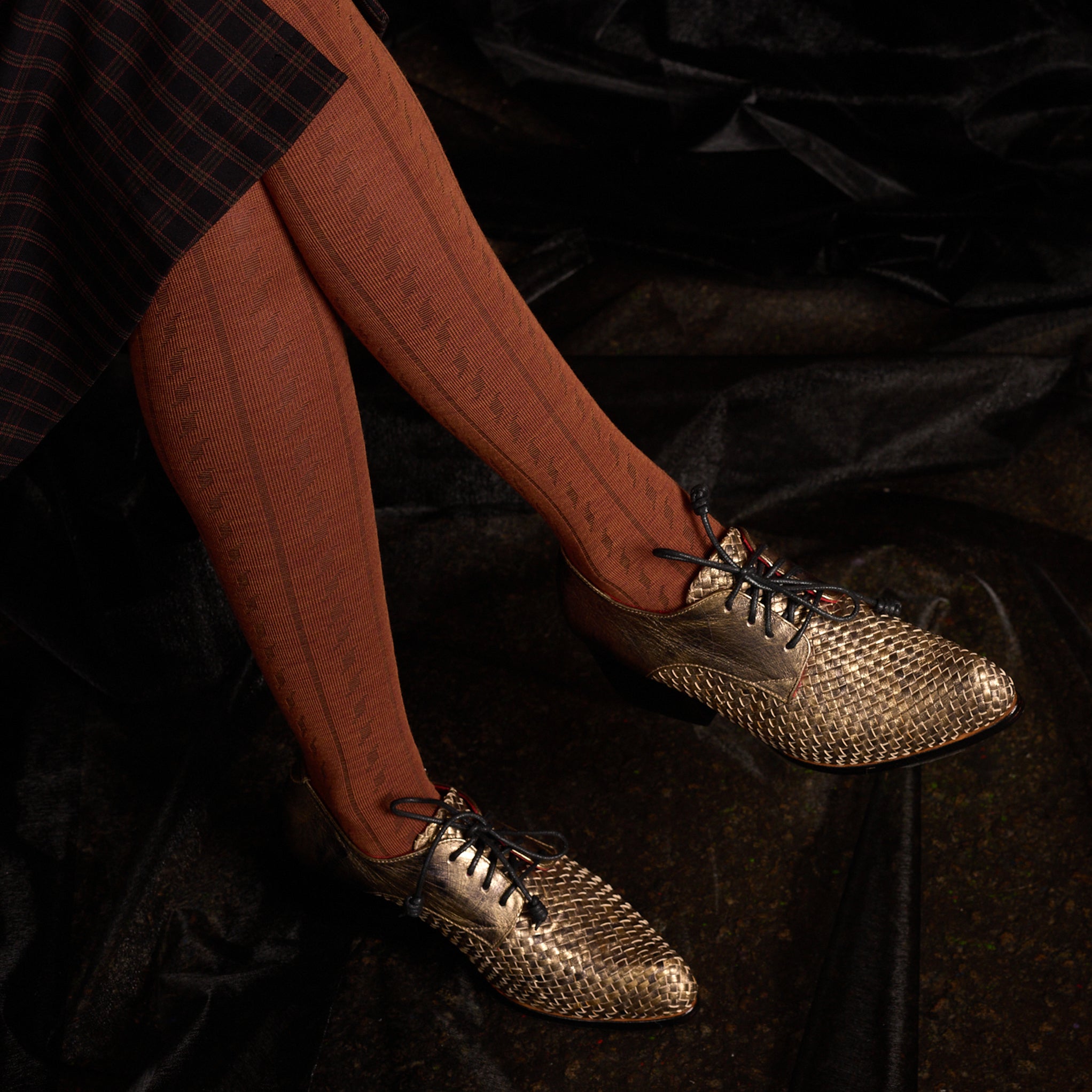 Merino Wool Tights - Form in Toffee