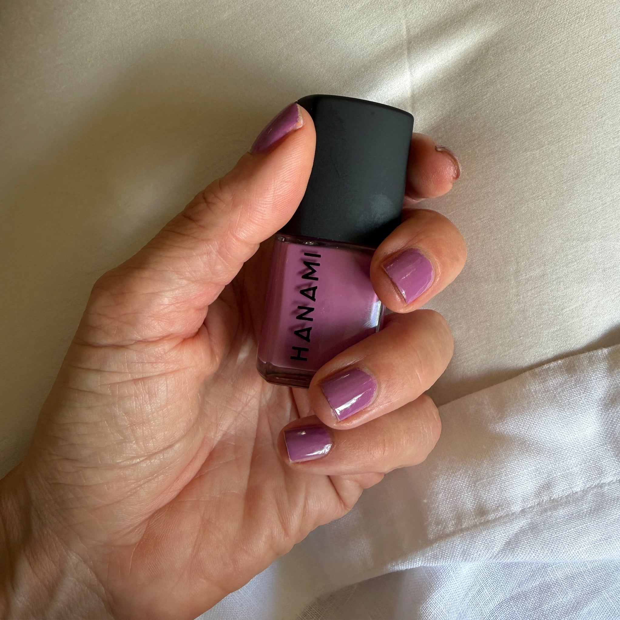 Amy wearing Hanami Nail Polish - Lady