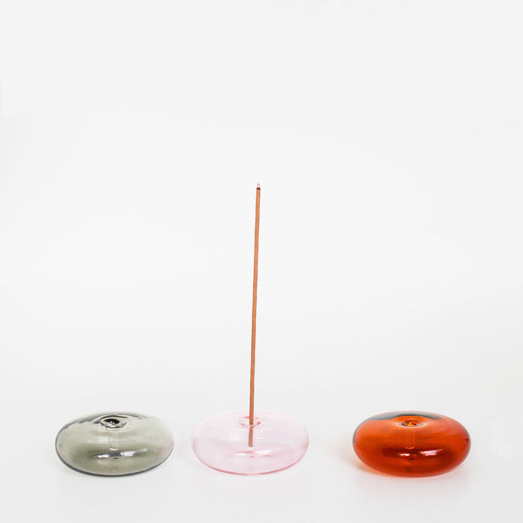 Glass Pebble Incense Holders