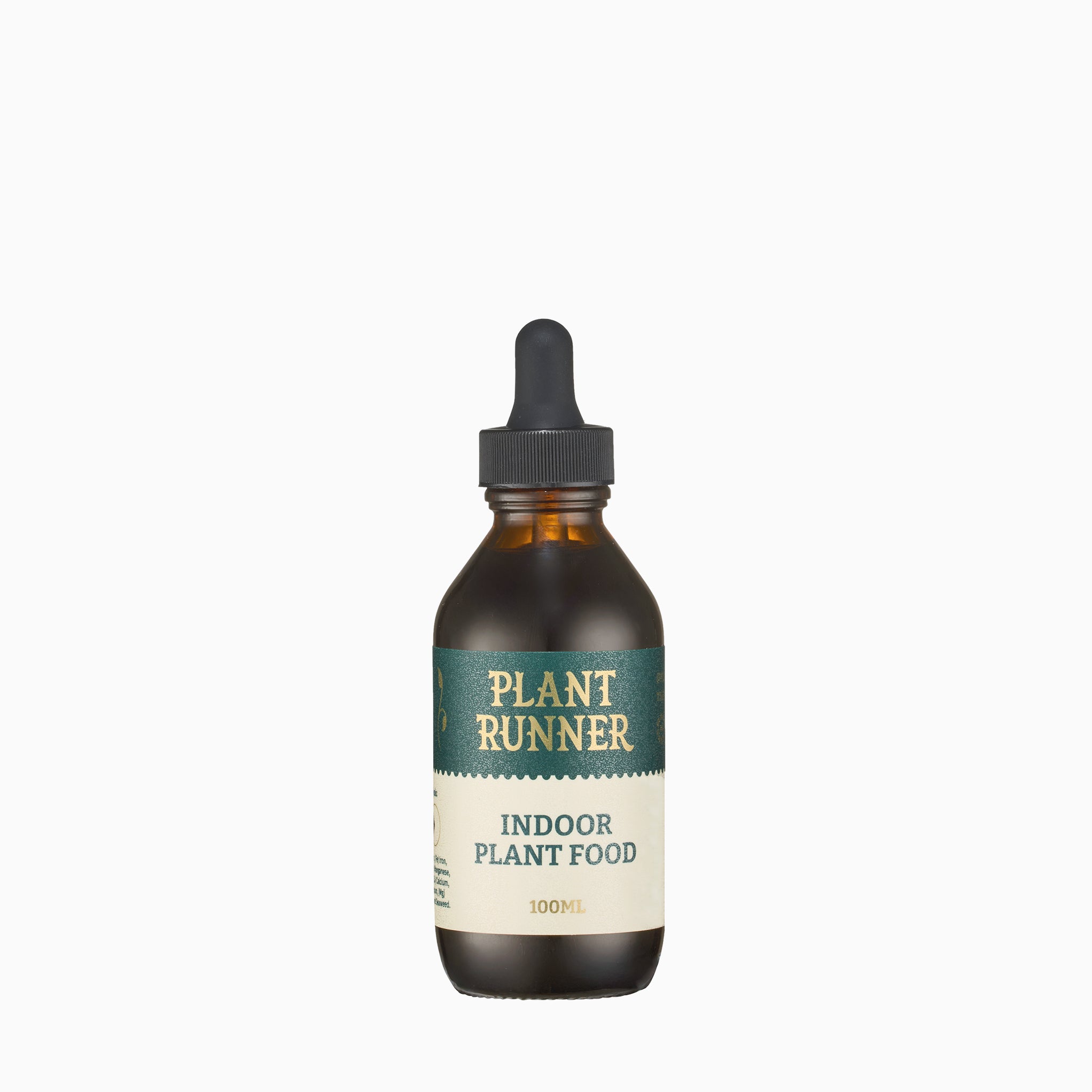 A bottle of Plant Runner Indoor Plant Food