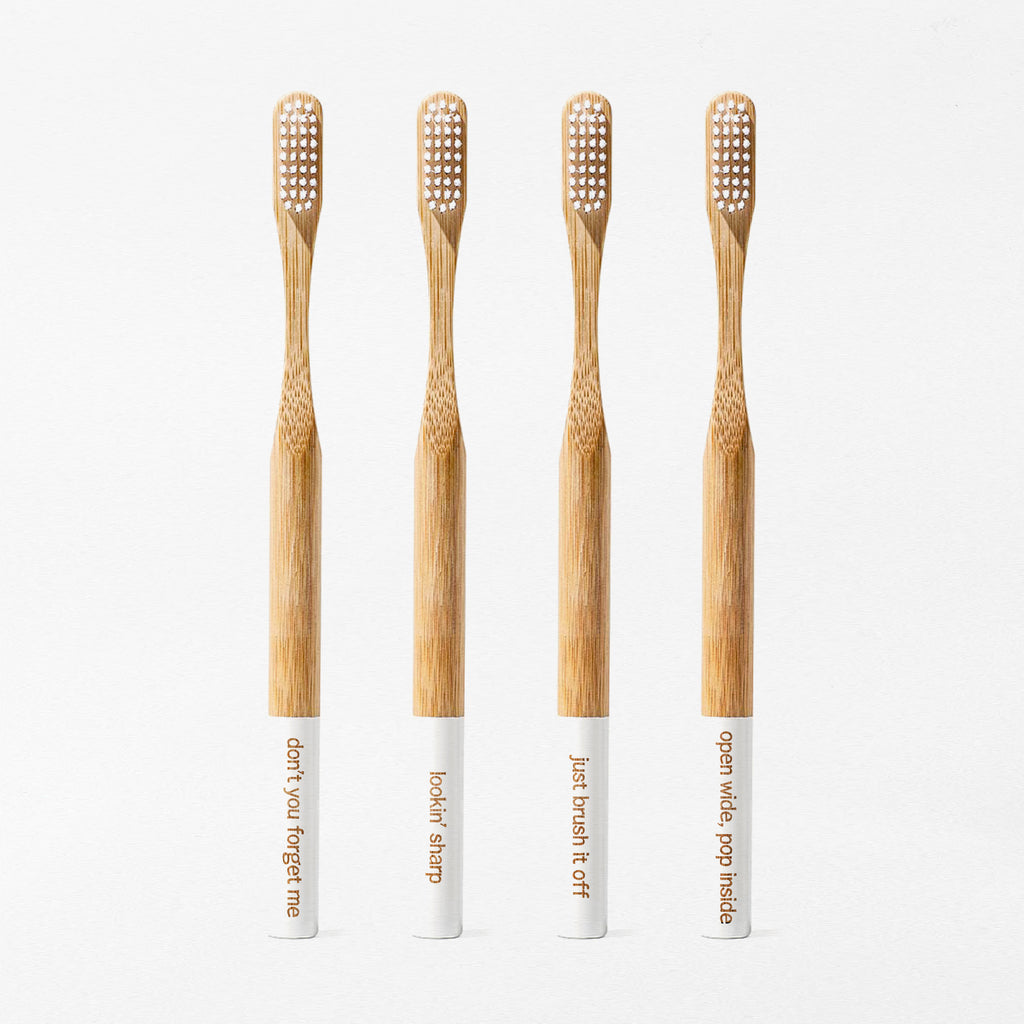 Bamboo Toothbrushes - 4 pack - The Holistic Ingredient