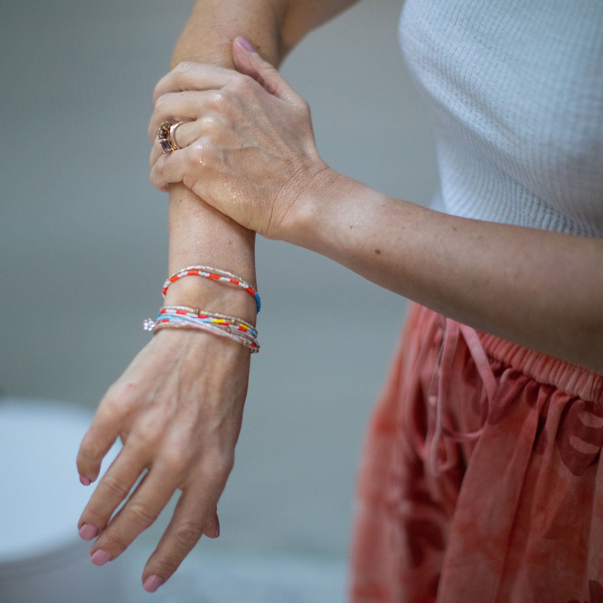 Amy using Denu Seductive Body Oil