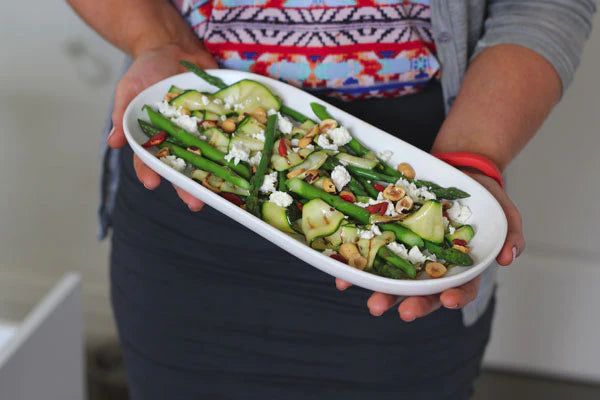 A Festive Salad of Zucchini, Asparagus & Hazelnut