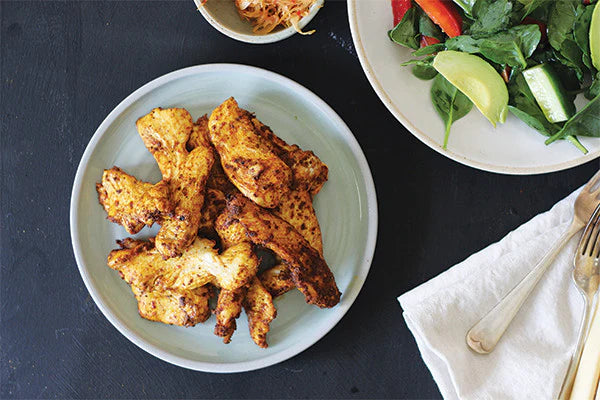 10 Minute Spicy Baked Chicken Strips