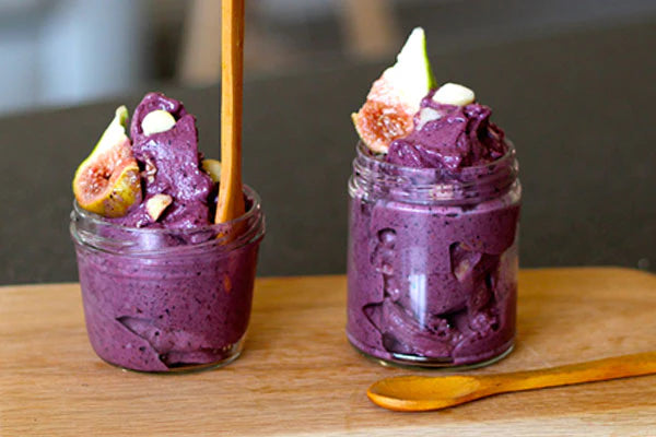 Berry Delicious 'Ice-Cream' with Macadamia Crunch