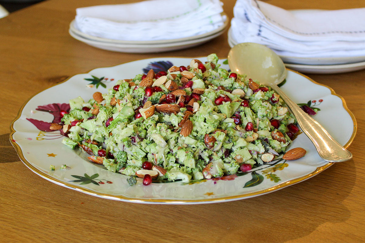 Broccoli Salad with Citrus Tahini Dressing