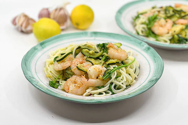 Chilli Prawn, Zucchini and Rocket Pasta