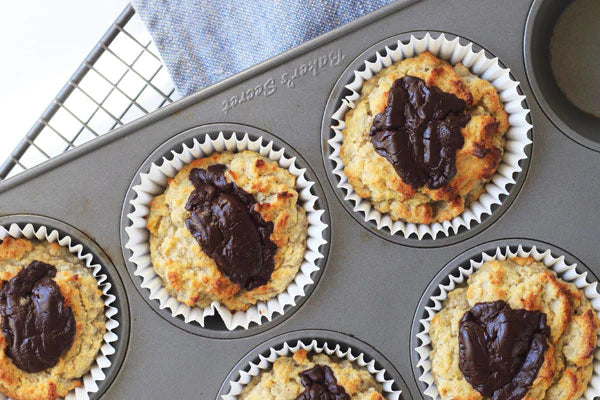 Coconut Flour Banana Muffins with Choc Chips