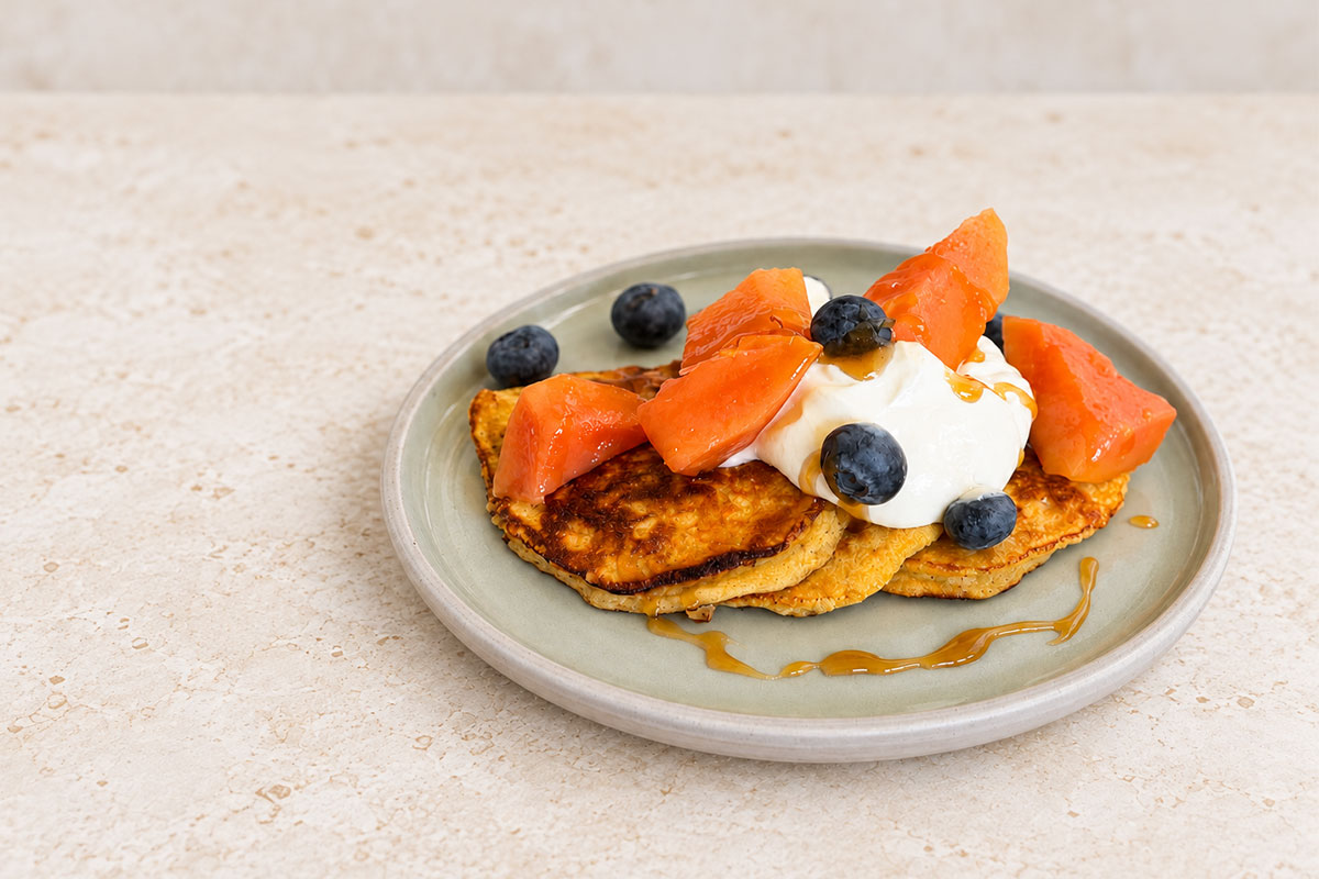 Creamy Vanilla Goat Whey Pancakes