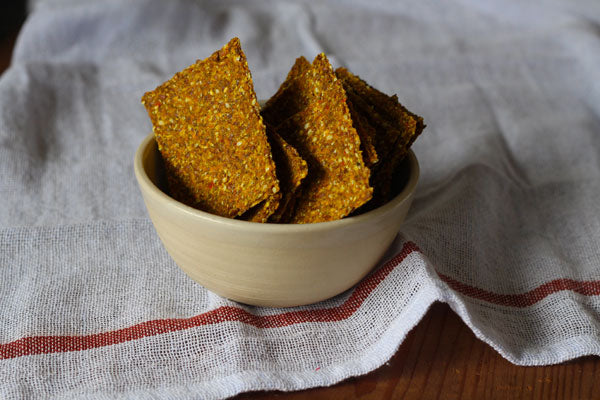 Raw Vegetable Juice Pulp Crackers