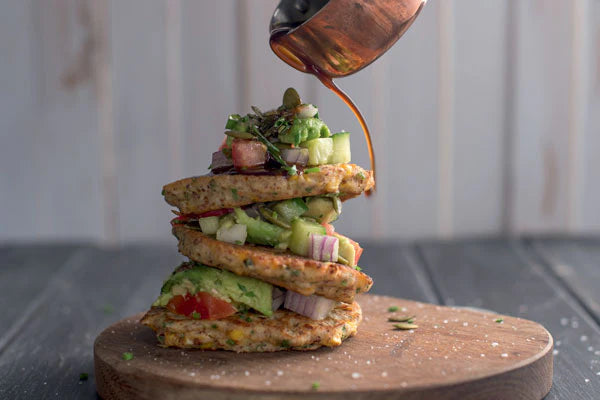 Most Epic Corn Fritters with Avocado Salsa