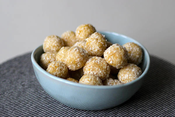 Lemony Coconut Cake Balls (and why we should love cashew nuts).