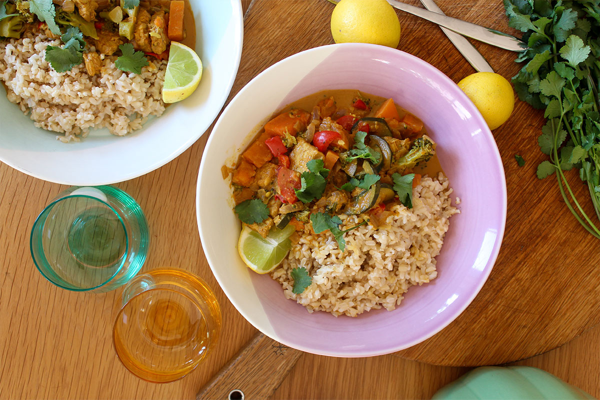 Menopause-Supporting Tempeh & Veggie Coconut Curry