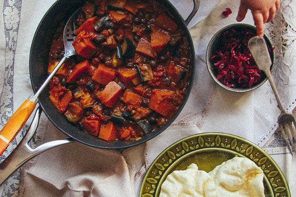 Sweet Eggplant & Pumpkin Indian Curry