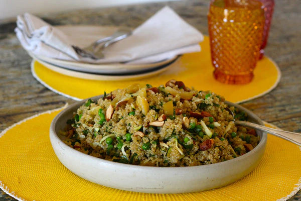 Quinoa Salad with Zucchini, Peas and Preserved Lemon
