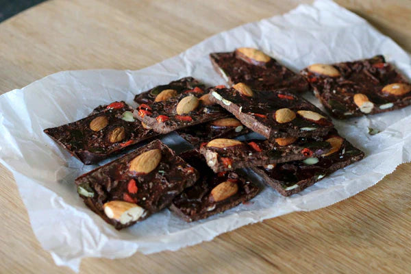 Raw Chocolate with Roasted Almonds & Sea Salt