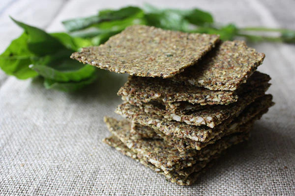 Raw Mixed Seed and Herb Crackers