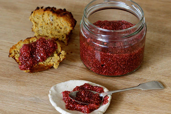 Raw Raspberry and Vanilla Chia Jam