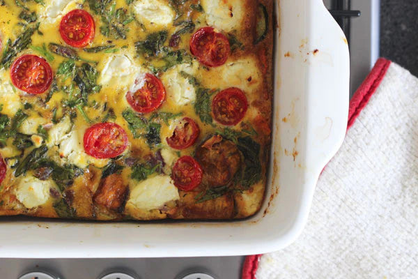 Roast Vegetable Frittata with Goats Cheese