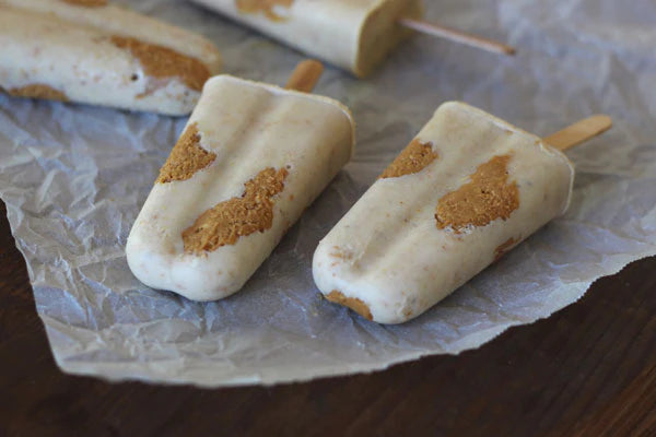 Salted Crunchy Peanut Butter & Banana Popsicles